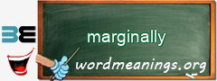 WordMeaning blackboard for marginally